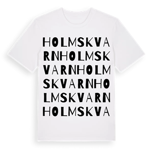 Holmskvarn ordlek t-shirt – ekologisk bomull t-shirt från Pinshirt