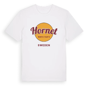 Hornet cirkel t-shirt – ekologisk bomull t-shirt från Pinshirt