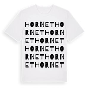 Hornet ordlek t-shirt – ekologisk bomull t-shirt från Pinshirt