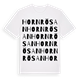 White t-shirt med Hornrösan ordlek t-shirt