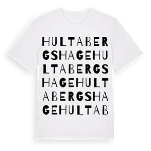 Hultabergshage ordlek t-shirt – ekologisk bomull t-shirt från Pinshirt
