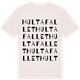 Vintage White t-shirt med Hultafallet ordlek t-shirt