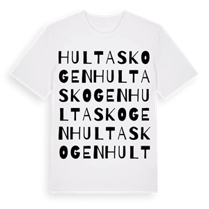 Hultaskogen ordlek t-shirt – ekologisk bomull t-shirt från Pinshirt