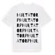 White t-shirt med Hultatorp ordlek t-shirt