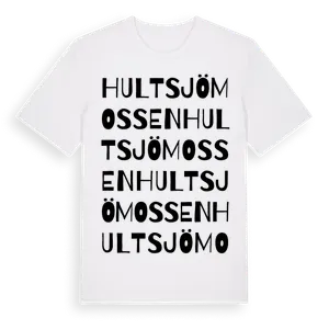 Hultsjömossen ordlek t-shirt – ekologisk bomull t-shirt från Pinshirt