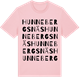 Pink Cotton t-shirt med Hunnebergsnäs ordlek t-shirt