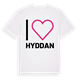 White t-shirt med Jag älskar Hyddan t-shirt stort tryck