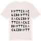 Vintage White t-shirt med Hyttebacken ordlek t-shirt