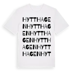 Hytthagen ordlek t-shirt – ekologisk bomull t-shirt från Pinshirt