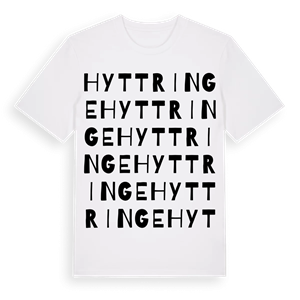 Hyttringe ordlek t-shirt – ekologisk bomull t-shirt från Pinshirt