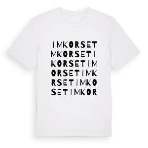 Imkorset ordlek t-shirt – ekologisk bomull t-shirt från PinShirt