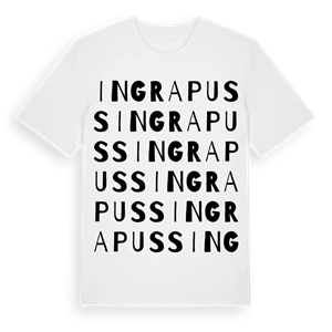 Ingrapuss ordlek t-shirt – ekologisk bomull t-shirt från Pinshirt