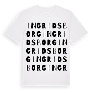 Ingridsborg ordlek t-shirt – ekologisk bomull t-shirt från Pinshirt