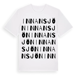 Innansjön ordlek t-shirt – ekologisk bomull t-shirt från Pinshirt