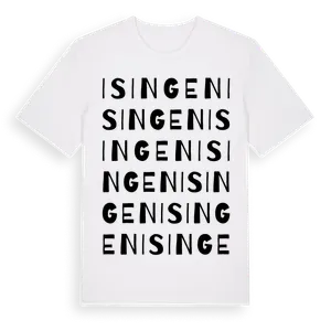 Isingen ordlek t-shirt – ekologisk bomull t-shirt från Pinshirt