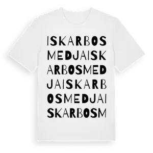 Iskarbosmedja ordlek t-shirt – ekologisk bomull t-shirt från Pinshirt