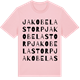 Pink Cotton t-shirt med Jakob Elas torp ordlek t-shirt