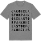 Mid Heather Gray t-shirt med Jakob Elas torp ordlek t-shirt