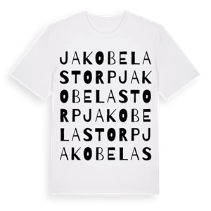 Jakob Elas torp ordlek t-shirt – ekologisk bomull t-shirt från Pinshirt