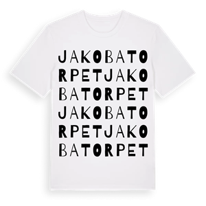 Jakobatorpet ordlek t-shirt – ekologisk bomull t-shirt från Pinshirt
