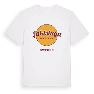 Jaktstuga cirkel t-shirt – ekologisk bomull t-shirt från Pinshirt