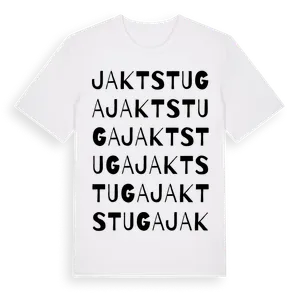 Jaktstuga ordlek t-shirt – ekologisk bomull t-shirt från Pinshirt