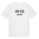 White t-shirt med Jan-Ers i Sverige t-shirt