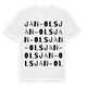 White t-shirt med Jan-Ols ordlek t-shirt