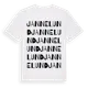 White t-shirt med Jannelund ordlek t-shirt