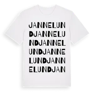 Jannelund ordlek t-shirt – ekologisk bomull t-shirt från Pinshirt