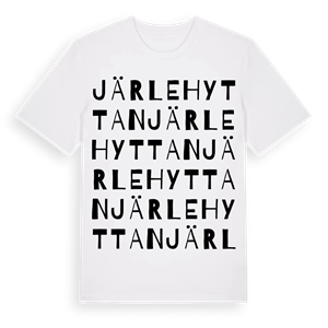 Järlehyttan ordlek t-shirt – ekologisk bomull t-shirt från Pinshirt