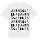 White t-shirt med Järnäs ordlek t-shirt