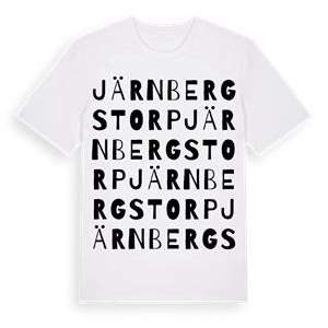 Järnbergstorp ordlek t-shirt – ekologisk bomull t-shirt från Pinshirt
