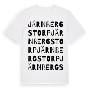 Järnbergstorp ordlek t-shirt – ekologisk bomull t-shirt från Pinshirt