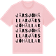 Pink Cotton t-shirt med Järsjö hällar ordlek t-shirt