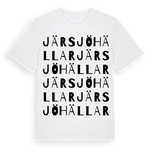 Järsjö hällar ordlek t-shirt – ekologisk bomull t-shirt från Pinshirt