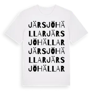 Järsjö Hällar ordlek t-shirt – ekologisk bomull t-shirt från Pinshirt
