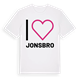 White t-shirt med Jag älskar Jonsbro t-shirt stort tryck