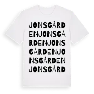 Jonsgården ordlek t-shirt – ekologisk bomull t-shirt från Pinshirt