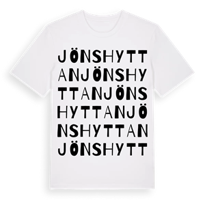 Jönshyttan ordlek t-shirt – ekologisk bomull t-shirt från Pinshirt
