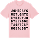 Pink Cotton t-shirt med Jontebygget ordlek t-shirt