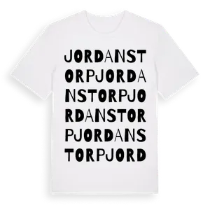 Jordanstorp ordlek t-shirt – ekologisk bomull t-shirt från Pinshirt