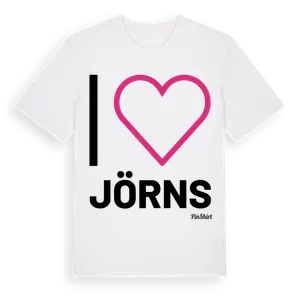 Jag älskar Jörns t-shirt stort tryck – ekologisk bomull t-shirt från Pinshirt