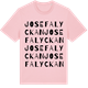 Pink Cotton t-shirt med Josefalyckan ordlek t-shirt