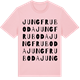 Pink Cotton t-shirt med Jungfruboda ordlek t-shirt