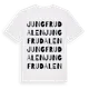 White t-shirt med Jungfrudalen ordlek t-shirt
