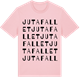 Pink Cotton t-shirt med Jutafallet ordlek t-shirt