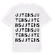 White t-shirt med Jutens ordlek t-shirt