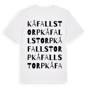 Kåfallstorp ordlek t-shirt – ekologisk bomull t-shirt från Pinshirt