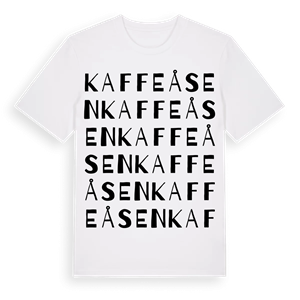 Kaffeåsen ordlek t-shirt – ekologisk bomull t-shirt från Pinshirt